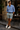Men's Shirt 28076-Navy Blue Check Long Sleeve